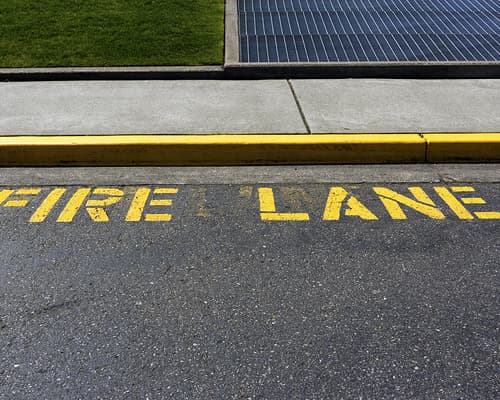 Fire Lane Signage Installation
