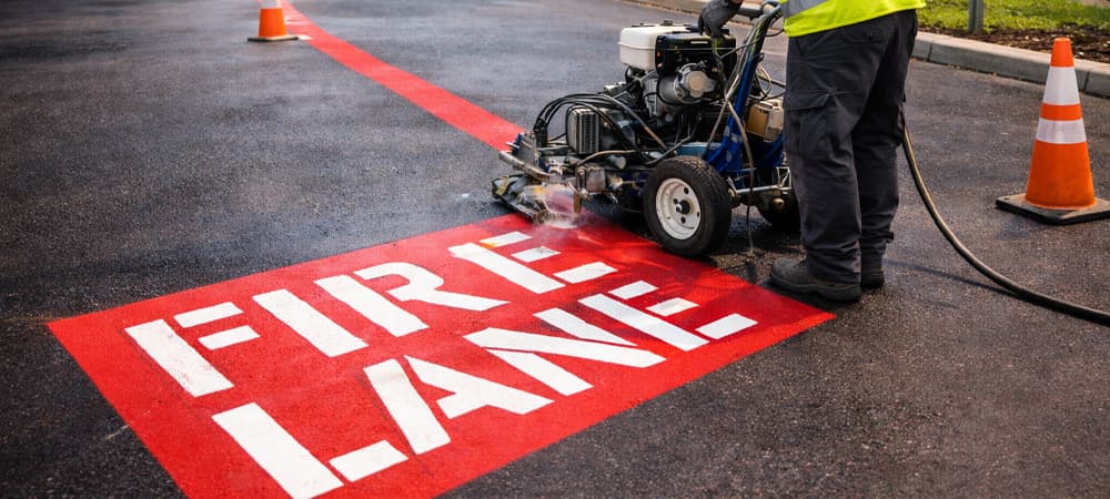 Professional Fire Lane Markings
