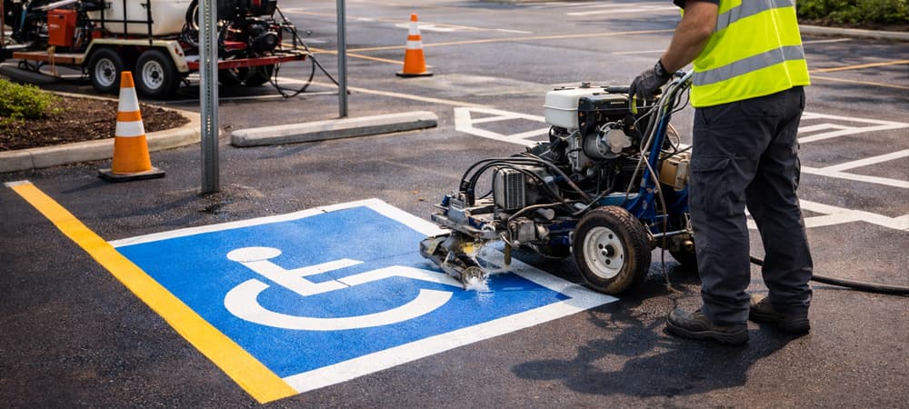 ADA Compliant Handicap Parking Markings